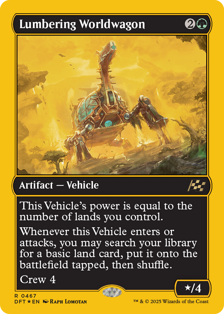 Lumbering Worldwagon (First-Place Foil) [Aetherdrift] | Good Games Cannington