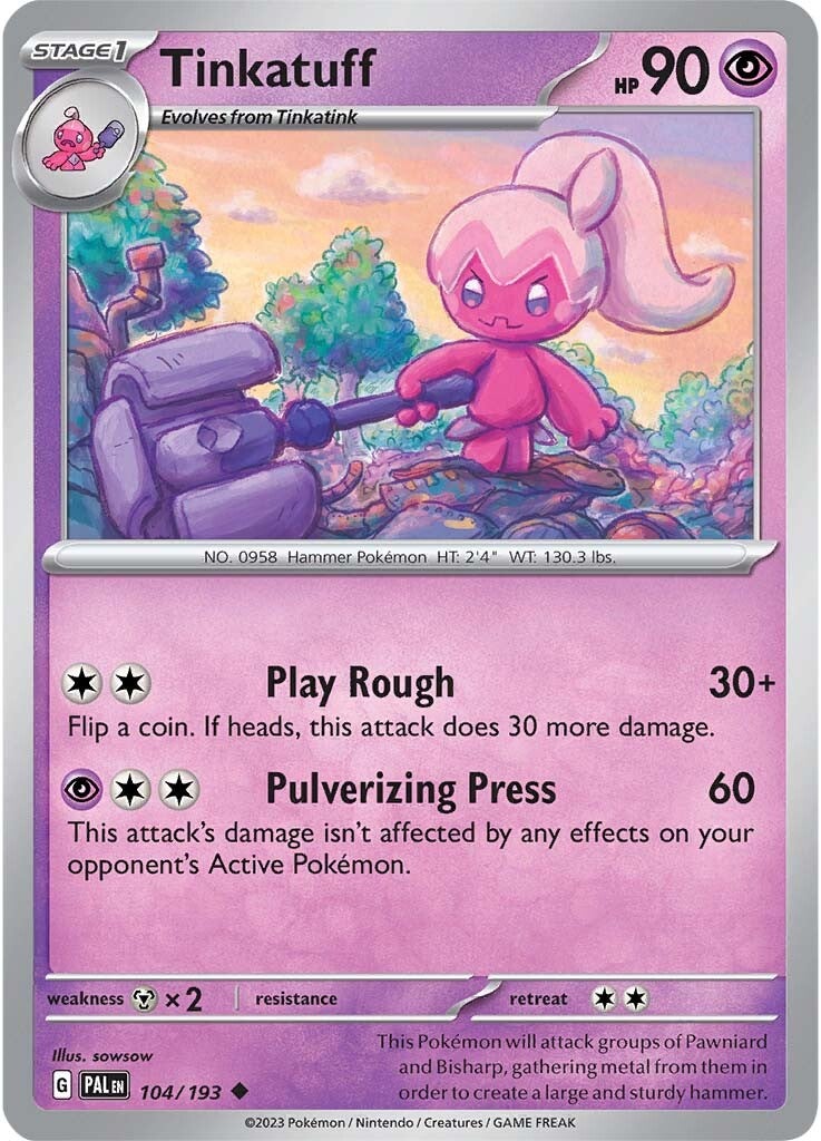Tinkatuff (104/193) [Scarlet & Violet: Paldea Evolved] | Good Games Cannington