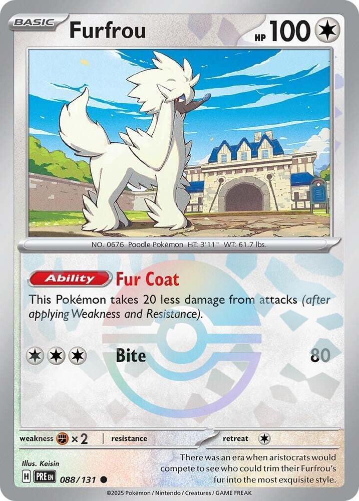 Furfrou (088/131) (Poke Ball Pattern) [Scarlet & Violet: Prismatic Evolutions] | Good Games Cannington
