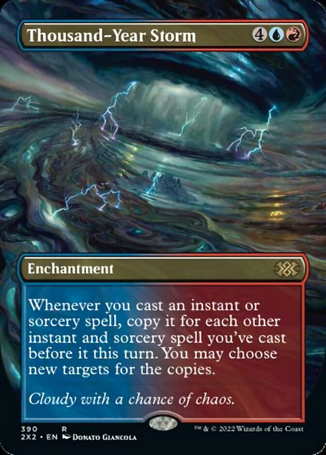 Thousand-Year Storm (Borderless Alternate Art) [Double Masters 2022] | Good Games Cannington