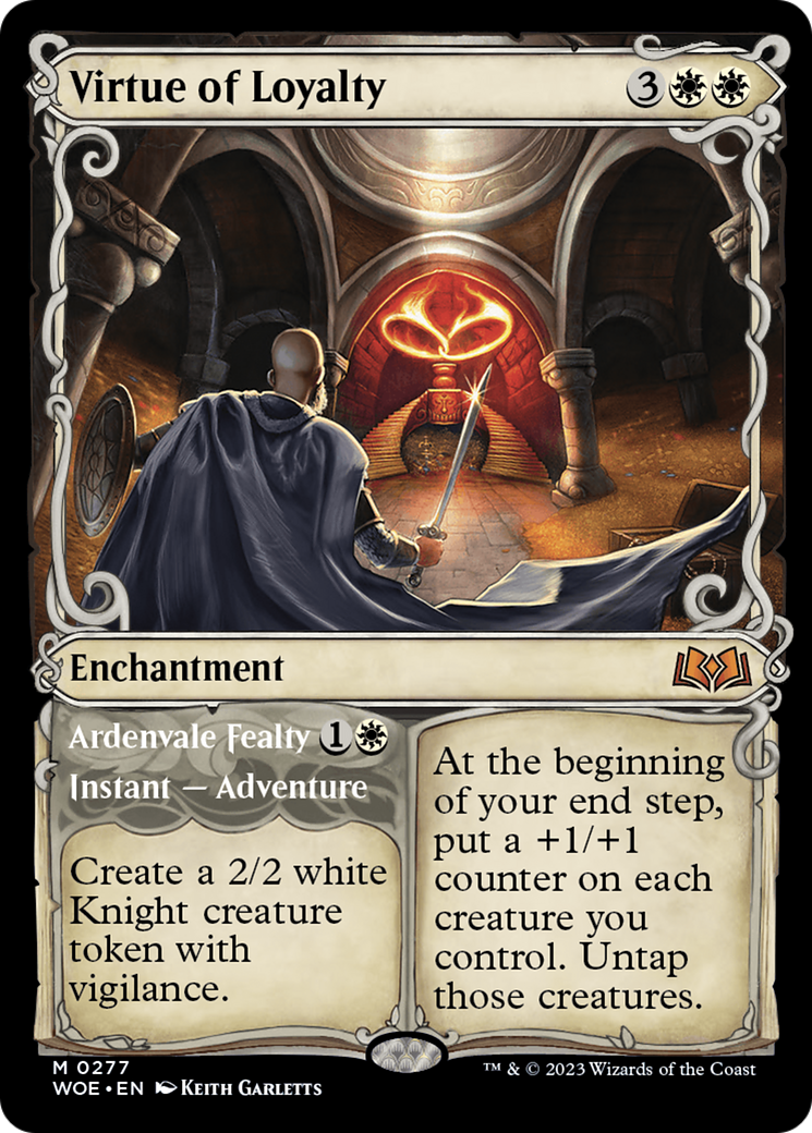 Virtue of Loyalty // Ardvenvale Fealty (Showcase) [Wilds of Eldraine] | Good Games Cannington