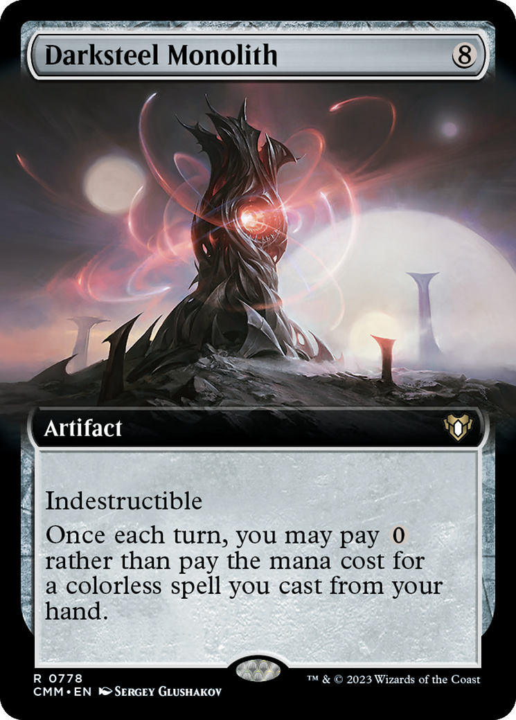 Darksteel Monolith (Extended Art) [Commander Masters] | Good Games Cannington