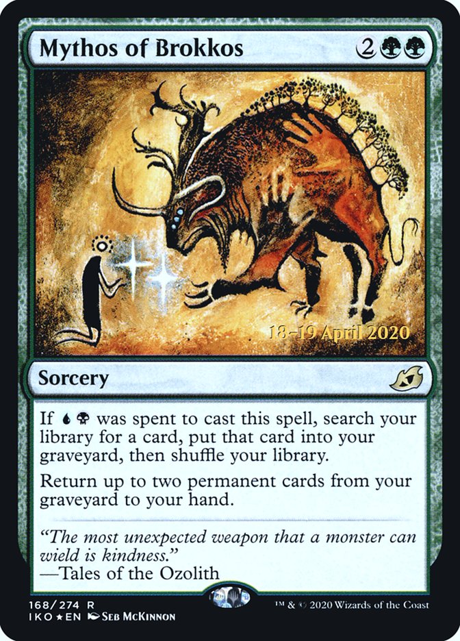 Mythos of Brokkos [Ikoria: Lair of Behemoths Prerelease Promos] | Good Games Cannington
