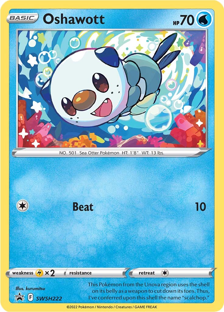 Oshawott (SWSH222) [Sword & Shield: Black Star Promos] | Good Games Cannington