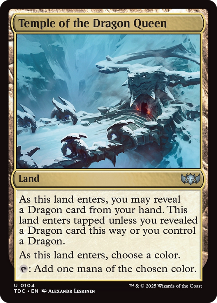 Temple of the Dragon Queen [Tarkir: Dragonstorm Commander] | Good Games Cannington