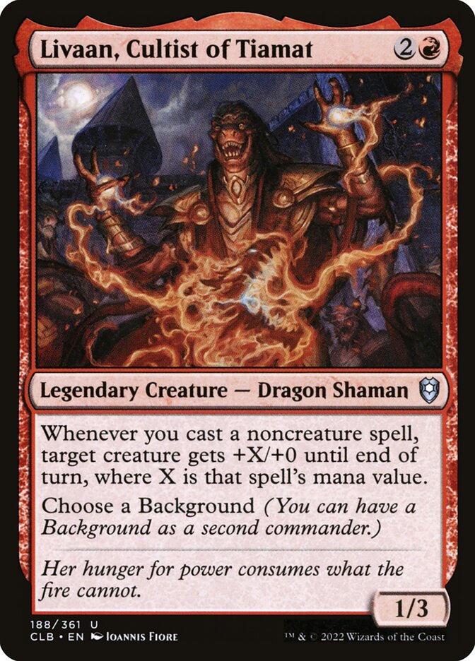 Livaan, Cultist of Tiamat 188 (Commander Legends: Battle for Baldur's Gate)  | Good Games Cannington