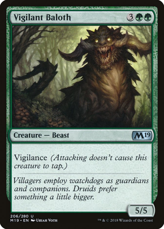 Vigilant Baloth 206 (Core Set 2019)  | Good Games Cannington