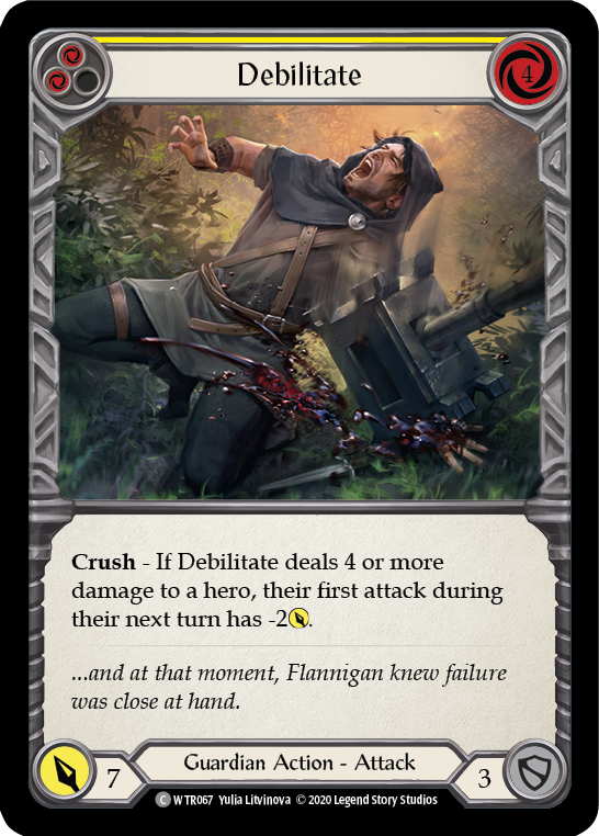 Debilitate (Yellow) [U-WTR067] (Welcome to Rathe Unlimited)  Unlimited Rainbow Foil | Good Games Cannington