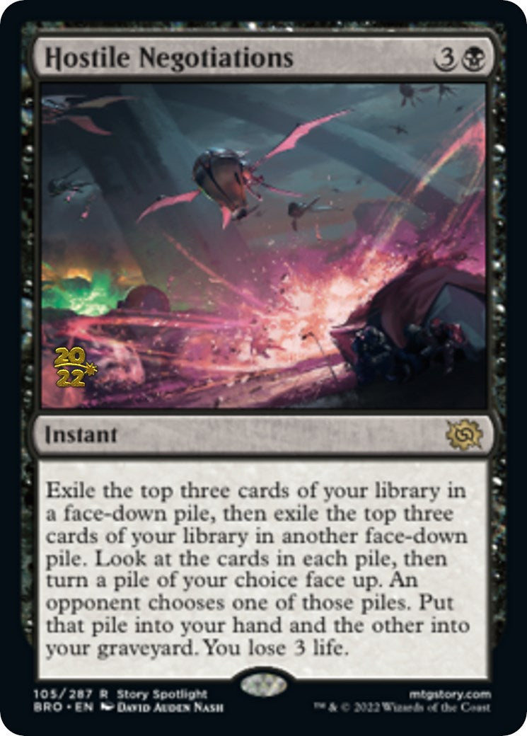 Hostile Negotiations [The Brothers' War Prerelease Promos] | Good Games Cannington