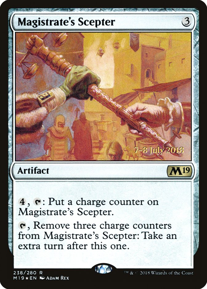 Magistrate's Scepter [Core Set 2019 Prerelease Promos] | Good Games Cannington