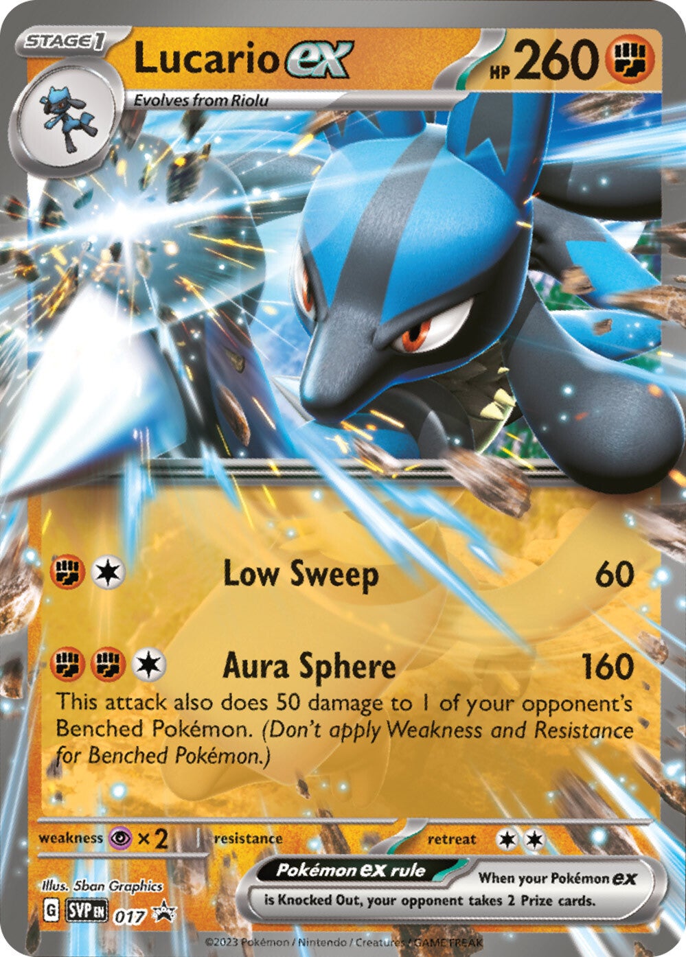 Lucario ex (017) [Scarlet & Violet: Black Star Promos] | Good Games Cannington