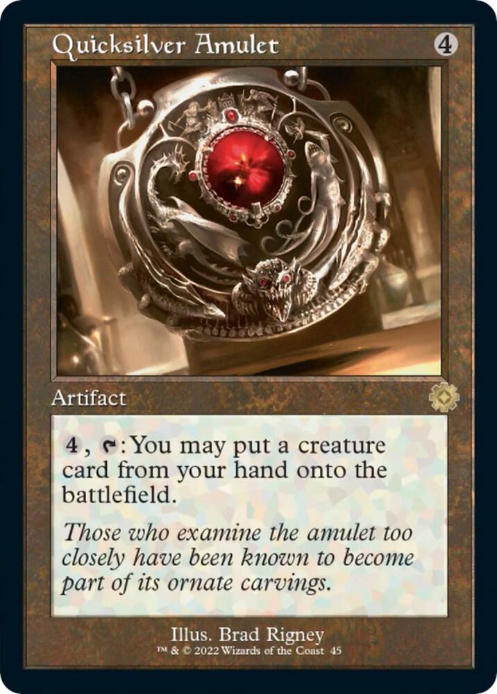 Quicksilver Amulet 45/63 (The Brothers' War: Retro Frame Artifacts)  | Good Games Cannington