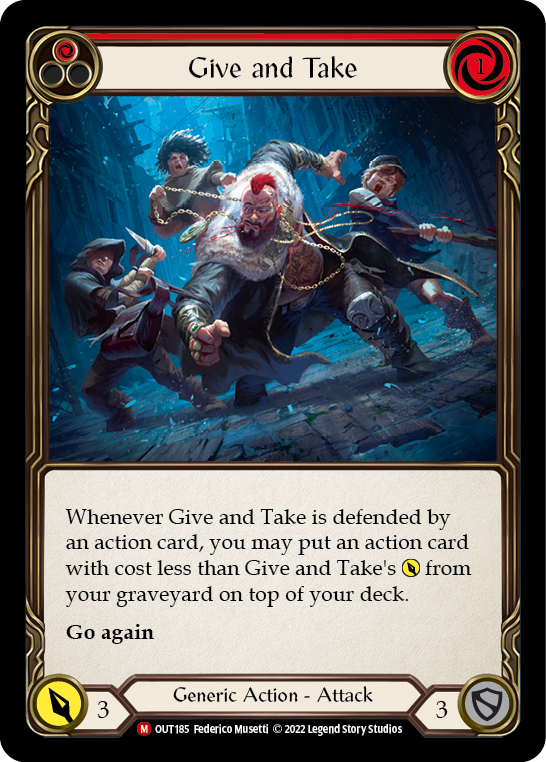 Give and Take [OUT185] (Outsiders)  Rainbow Foil | Good Games Cannington