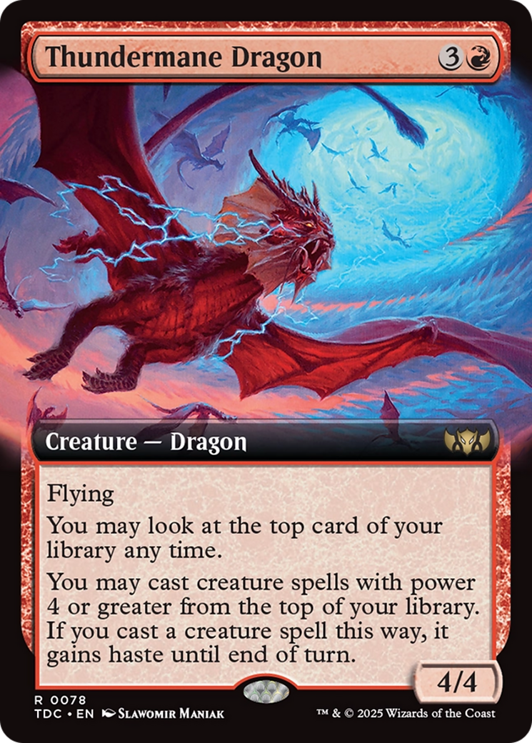 Thundermane Dragon (Extended Art) [Tarkir: Dragonstorm Commander] | Good Games Cannington