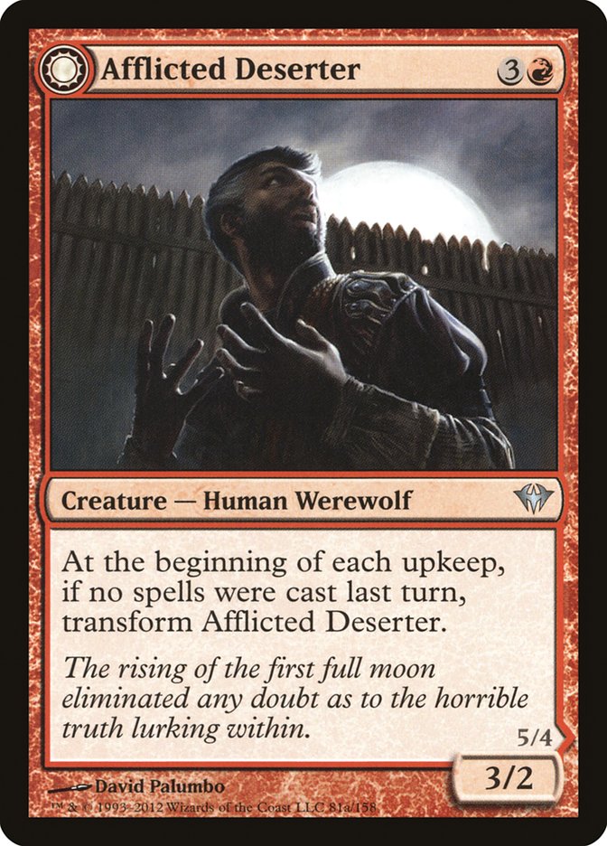 Afflicted Deserter // Werewolf Ransacker [Dark Ascension] | Good Games Cannington
