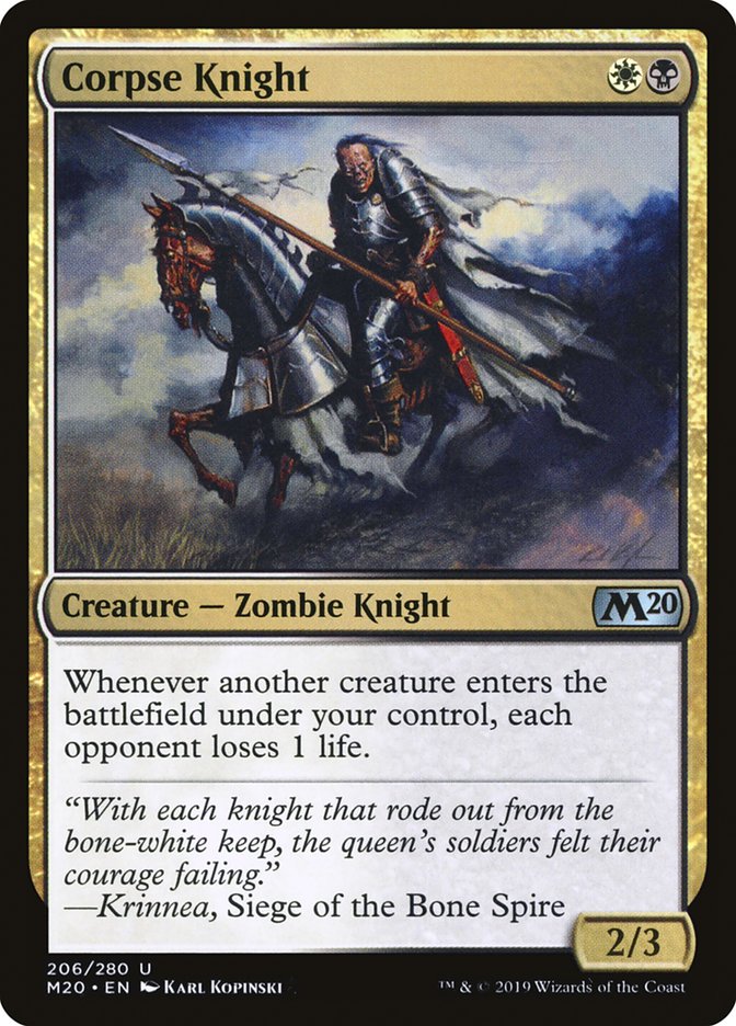 Corpse Knight (2/3) [Core Set 2020] | Good Games Cannington