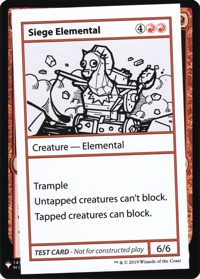 Siege Elemental [Mystery Booster Playtest Cards] | Good Games Cannington