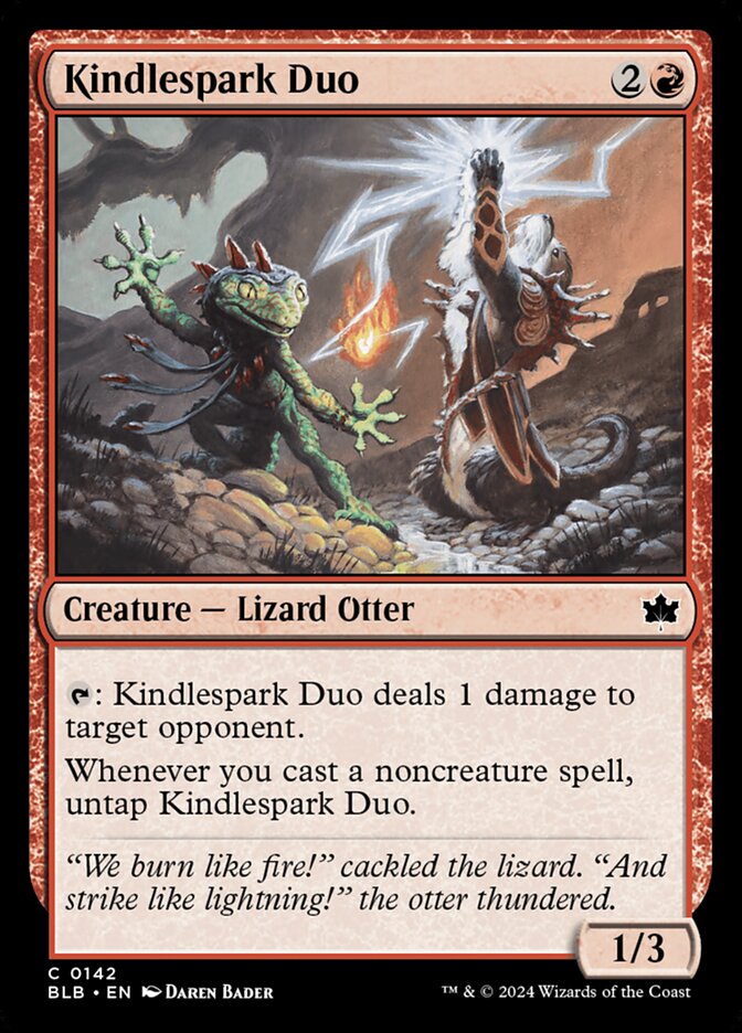 Kindlespark Duo 142 (Bloomburrow)  - Foil | Good Games Cannington