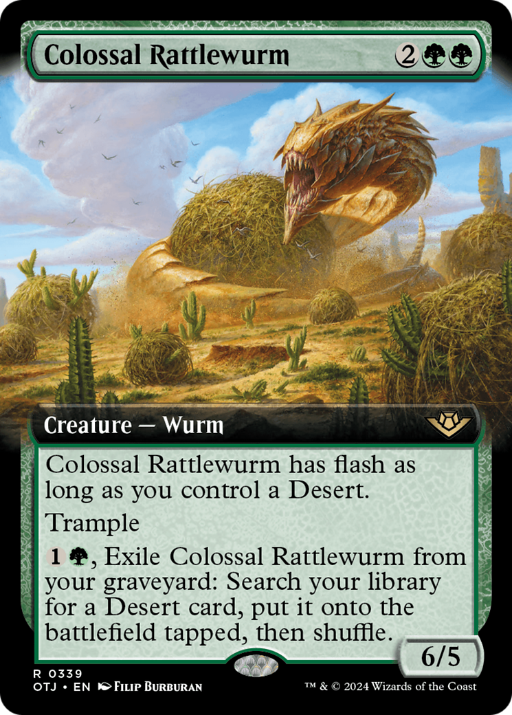 Colossal Rattlewurm (Extended Art) [Outlaws of Thunder Junction] | Good Games Cannington