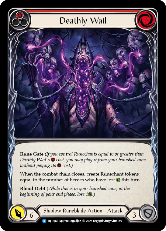 Deathly Wail (Red) [DTD146] (Dusk Till Dawn)  Rainbow Foil | Good Games Cannington