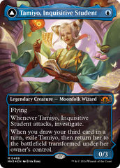 Tamiyo, Inquisitive Student // Tamiyo, Seasoned Scholar (Borderless) (Textured Foil) [Modern Horizons 3] | Good Games Cannington