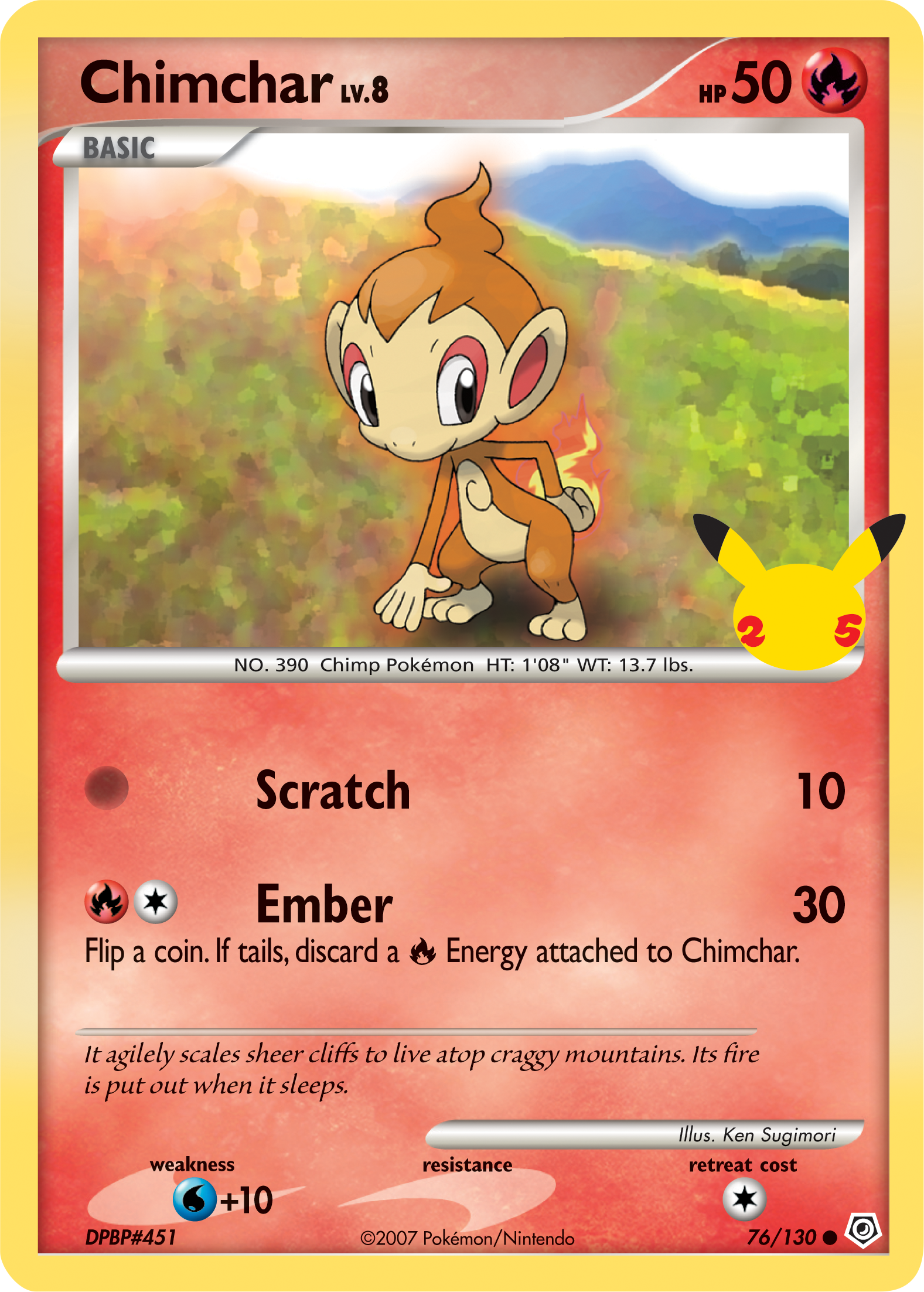 Chimchar (76/130) (Jumbo Card) [First Partner Pack] | Good Games Cannington