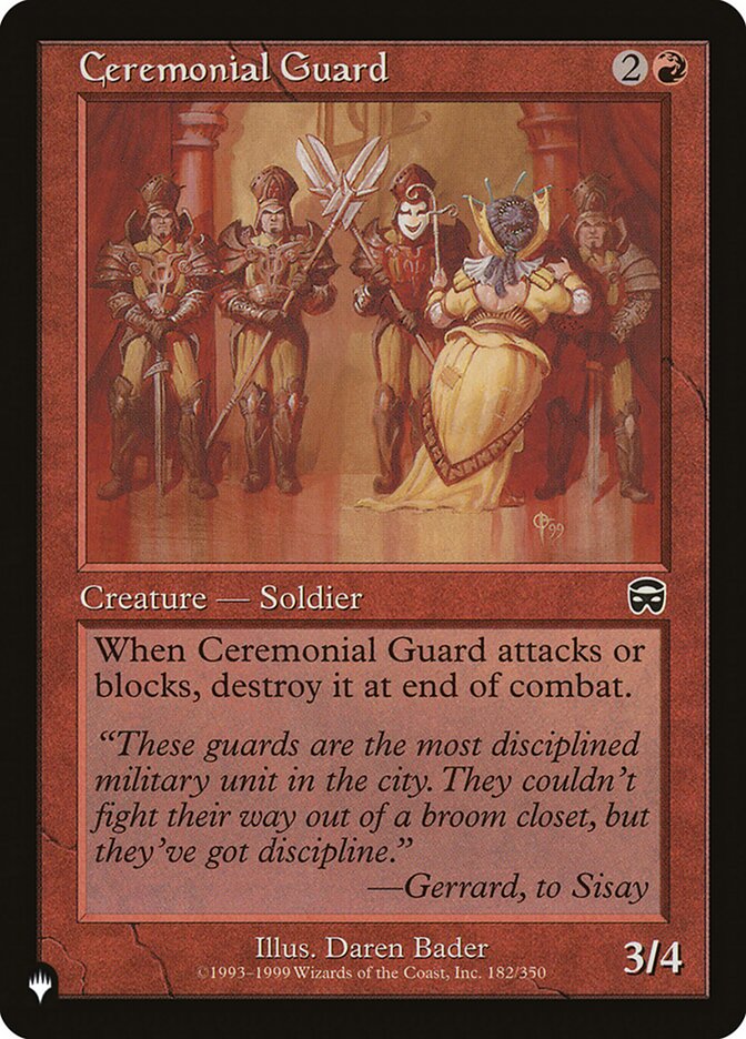 Ceremonial Guard [The List] | Good Games Cannington