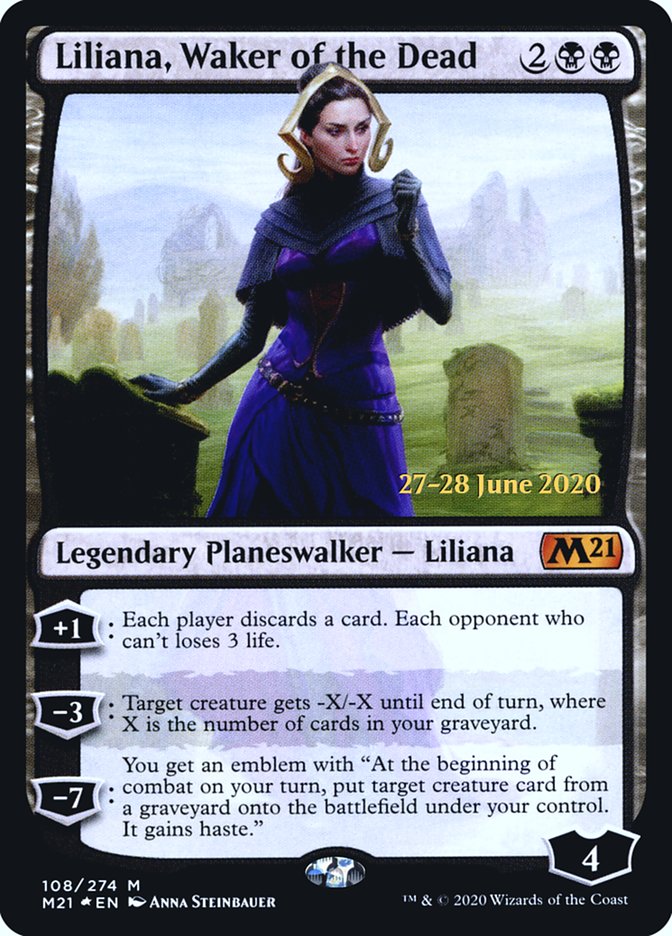 Liliana, Waker of the Dead [Core Set 2021 Prerelease Promos] | Good Games Cannington