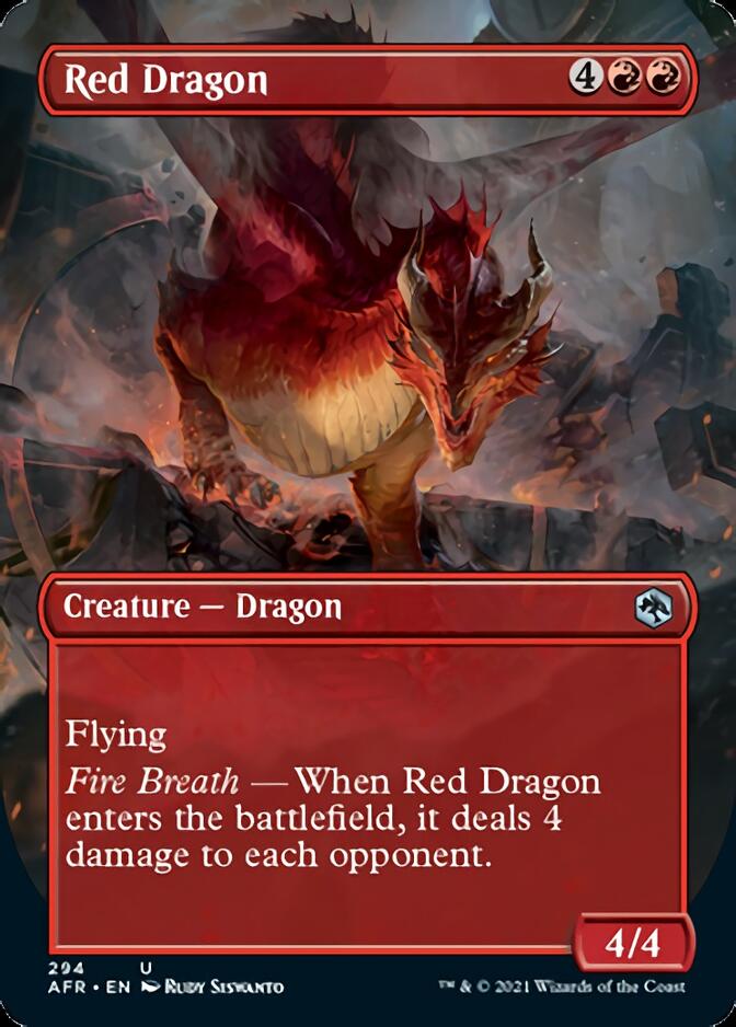 Red Dragon (Borderless Alternate Art) [Dungeons & Dragons: Adventures in the Forgotten Realms] | Good Games Cannington
