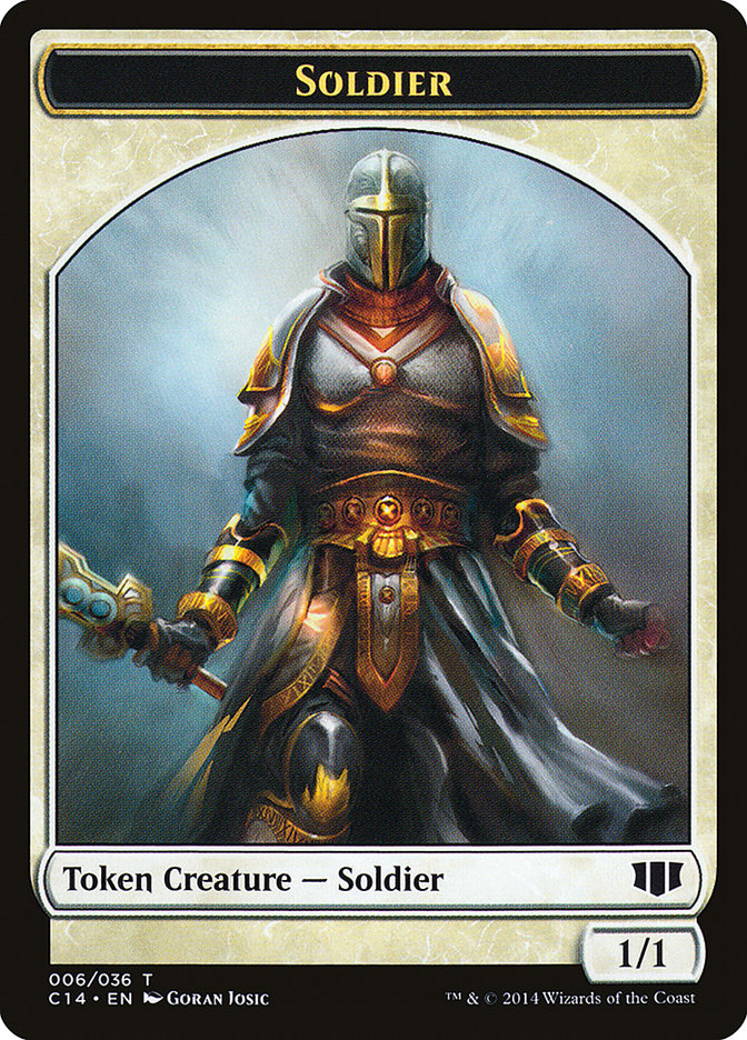 Soldier // Spirit Double-Sided Token [Commander 2014 Tokens] | Good Games Cannington