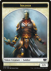 Soldier // Spirit Double-Sided Token [Commander 2014 Tokens] | Good Games Cannington