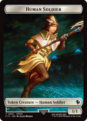 Human Soldier // Hero (0033) Double-Sided Token (Surge Foil) [FINAL FANTASY Commander Tokens] | Good Games Cannington