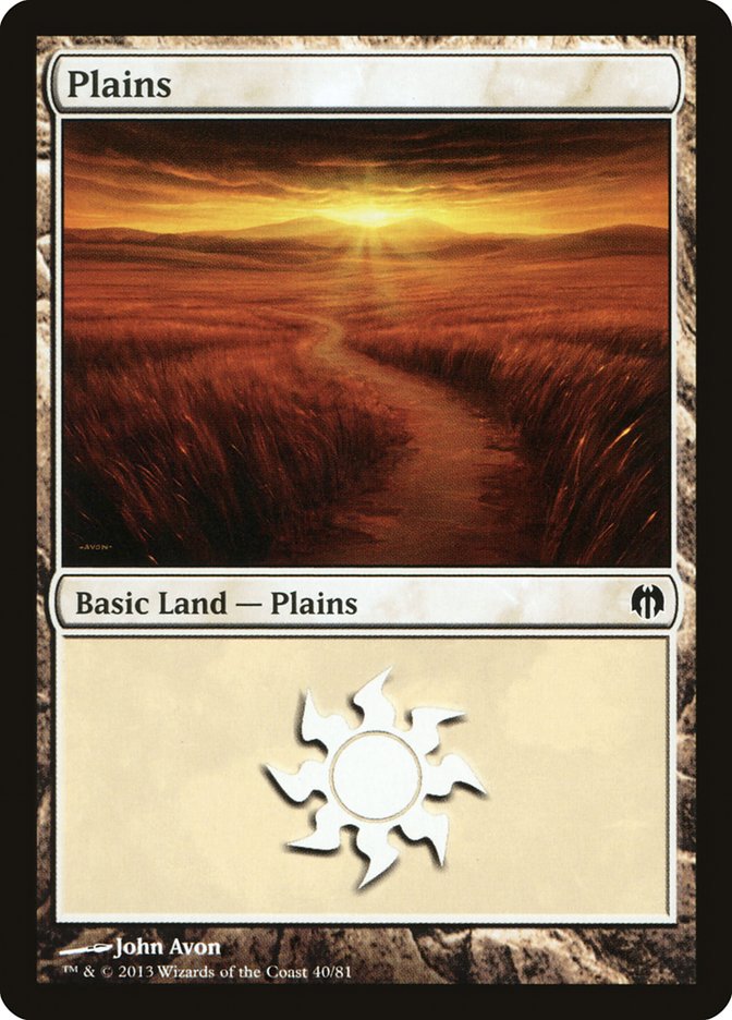 Plains (40) [Duel Decks: Heroes vs. Monsters] | Good Games Cannington