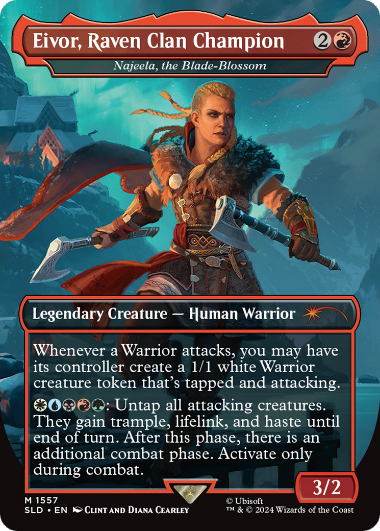 Eivor, Raven Clan Champion - Najeela, the Blade-Blossom [Secret Lair Drop Series] | Good Games Cannington