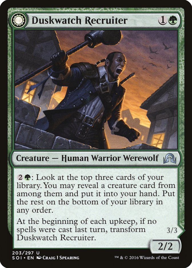 Duskwatch Recruiter // Krallenhorde Howler [Shadows over Innistrad] | Good Games Cannington