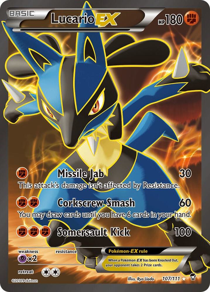 Lucario EX 107/111 (XY - Furious Fists)  - Holofoil | Good Games Cannington