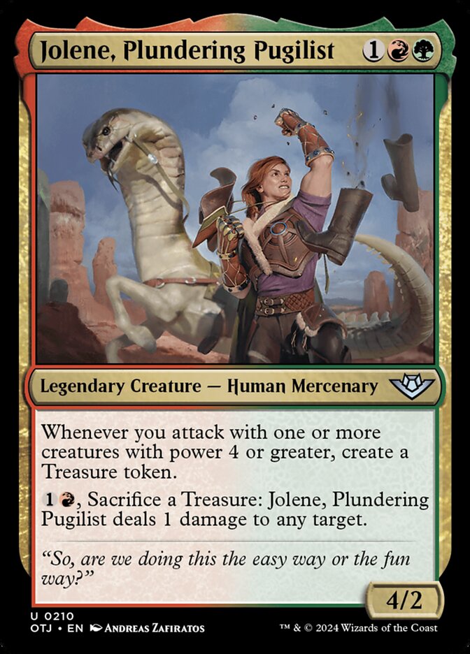 Jolene, Plundering Pugilist 210 (Outlaws of Thunder Junction)  - Foil | Good Games Cannington