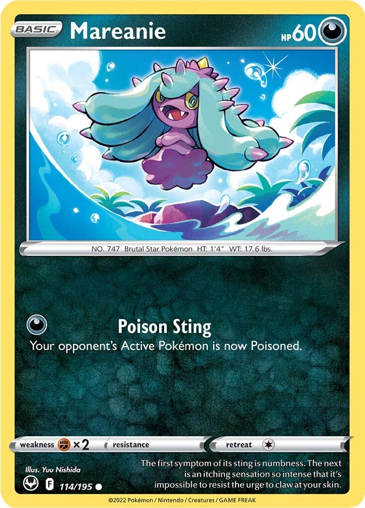 Mareanie (114/195) [Sword & Shield: Silver Tempest] | Good Games Cannington