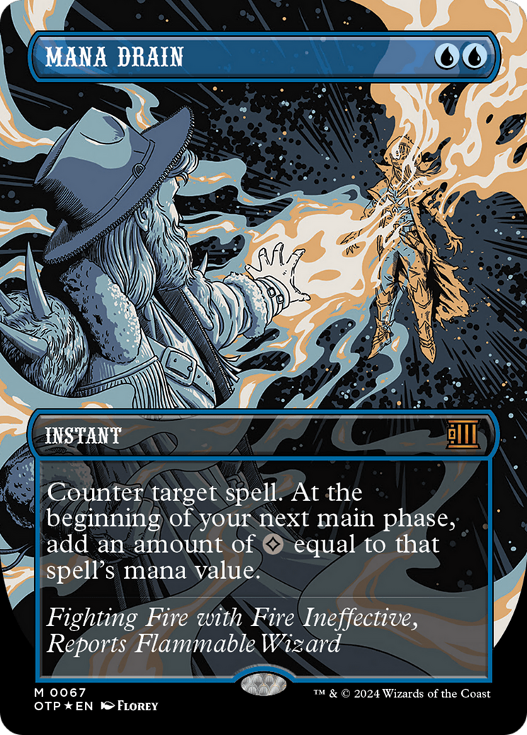 Mana Drain (Textured Foil) [Outlaws of Thunder Junction: Breaking News] | Good Games Cannington