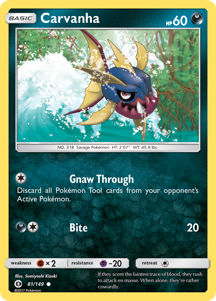 Carvanha (81/149) [Sun & Moon: Base Set] | Good Games Cannington