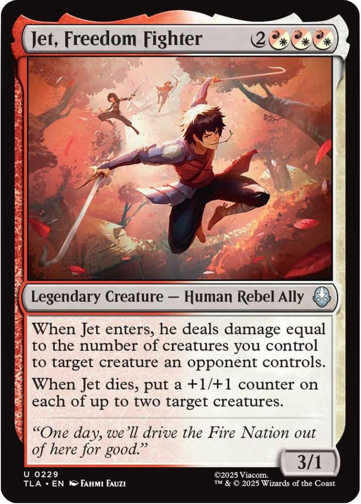 Jet, Freedom Fighter 229 (Avatar: The Last Airbender)  - Foil | Good Games Cannington