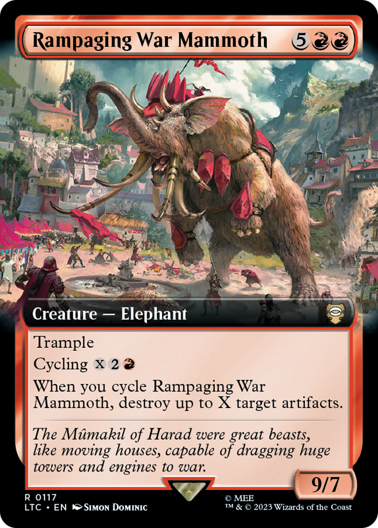 Rampaging War Mammoth (Extended Art) [The Lord of the Rings: Tales of Middle-Earth Commander] | Good Games Cannington