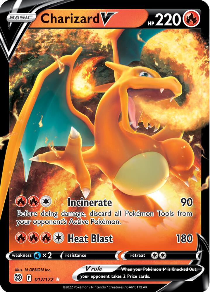 Charizard V 017/172 (SWSH09: Brilliant Stars)  - Holofoil | Good Games Cannington