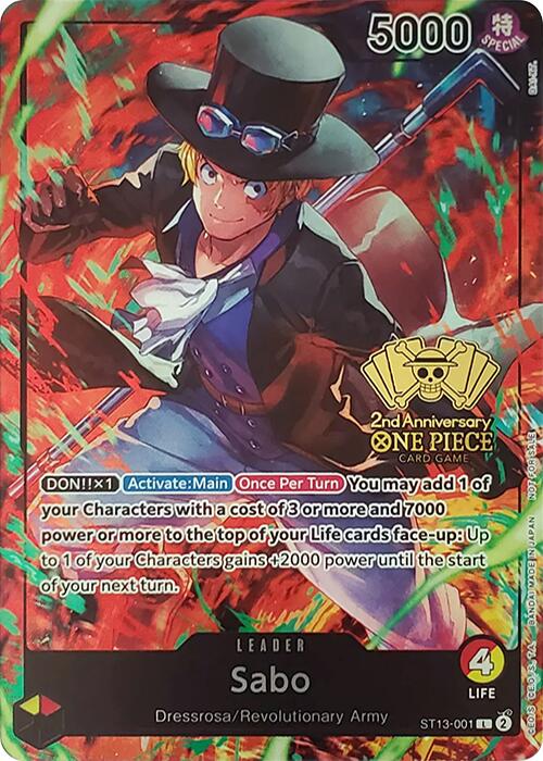 Sabo (2nd Anniversary Tournament) [One Piece Promotion Cards] | Good Games Cannington