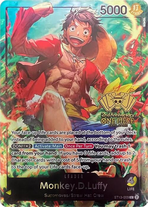 Monkey.D.Luffy (2nd Anniversary Tournament) [One Piece Promotion Cards] | Good Games Cannington