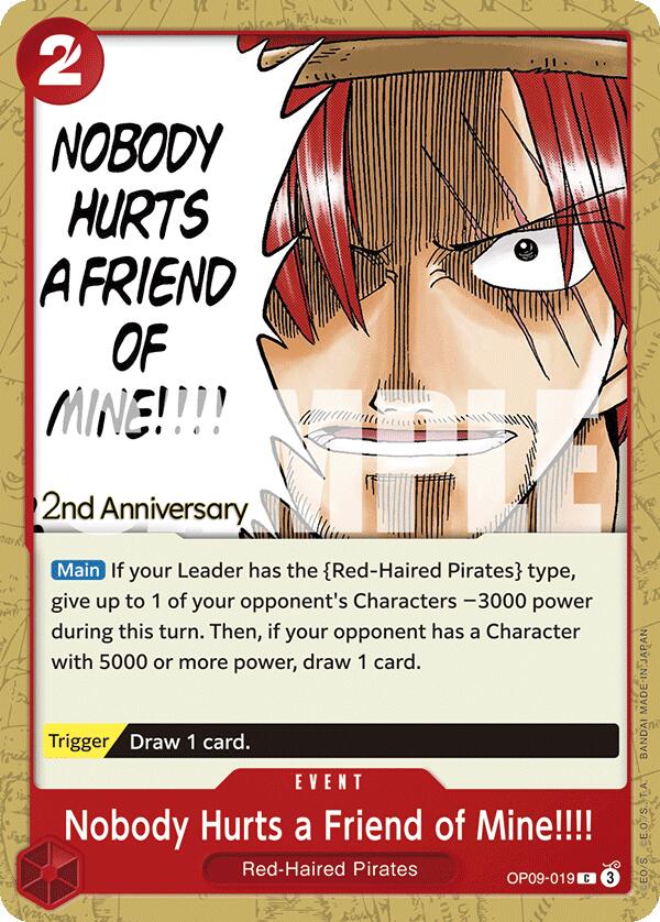 Nobody Hurts a Friend of Mine!!!! [Emperors in the New World: 2nd Anniversary Tournament Cards] | Good Games Cannington