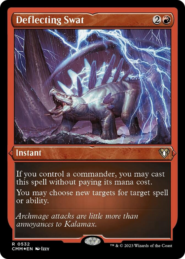 Deflecting Swat (Foil Etched) [Commander Masters] | Good Games Cannington
