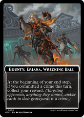 Bounty: Eriana, Wrecking Ball // Bounty Rules Double-Sided Token [Outlaws of Thunder Junction Commander Tokens] | Good Games Cannington