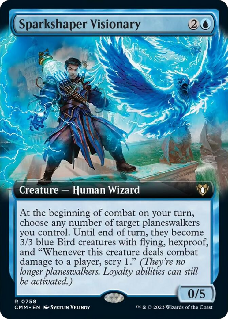 Sparkshaper Visionary (Extended Art) [Commander Masters] | Good Games Cannington