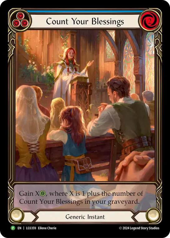 Count Your Blessings (Blue) (Rainbow Foil) [LGS359] (Promo)  Rainbow Foil | Good Games Cannington